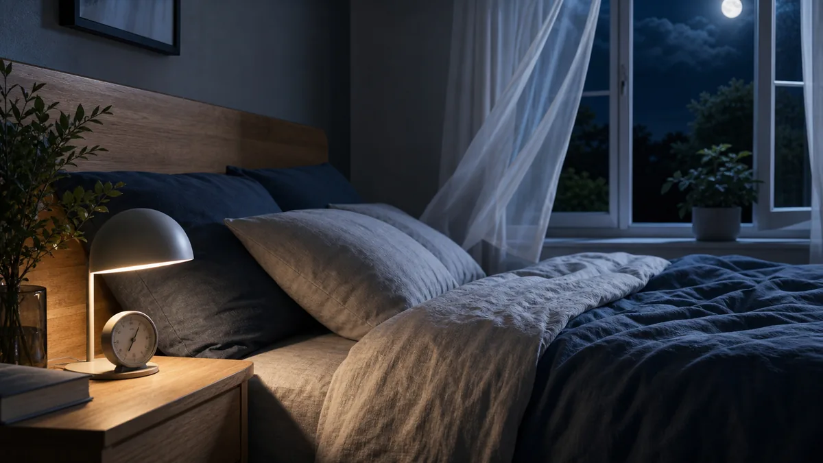 Chambre fraîche et apaisante illustrant la <a href=